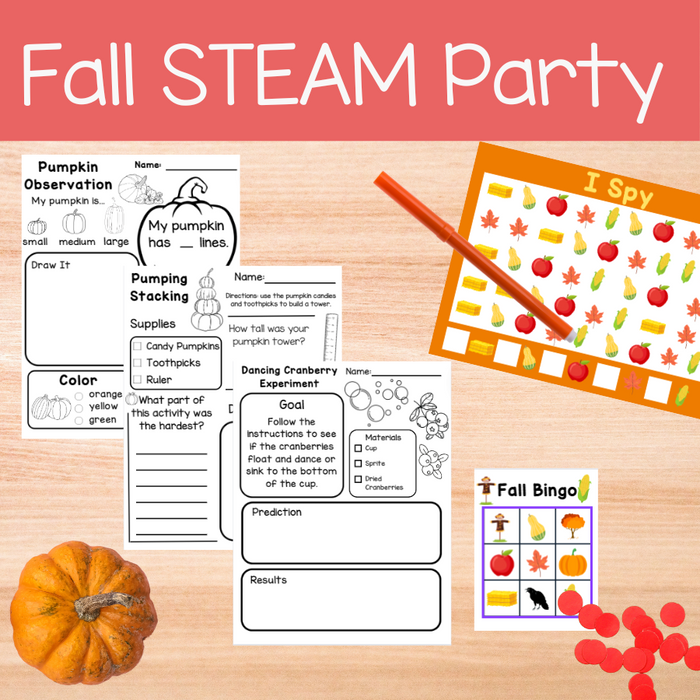 Fall STEAM Party - Kindergarten Crate