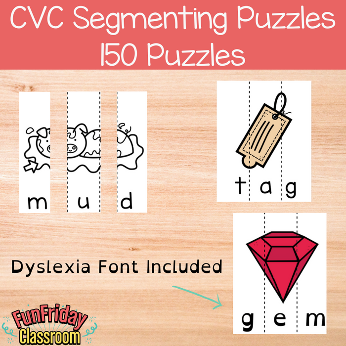 CVC Segmenting Cards - Kindergarten Crate