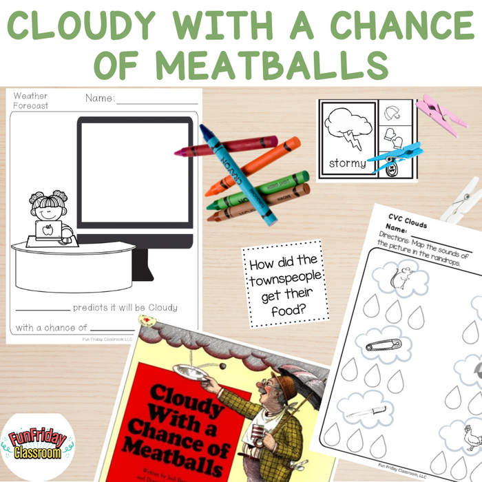 Cloudy with a Chance of Meatballs - Begin with Books - Kindergarten Crate
