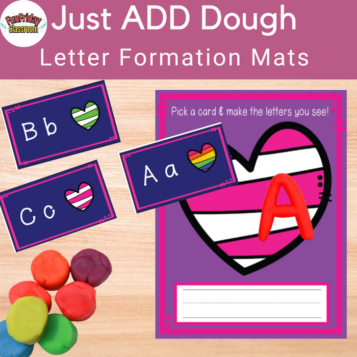 ABC Letter Formation Mat - Heart Theme - Fun Friday Classroom