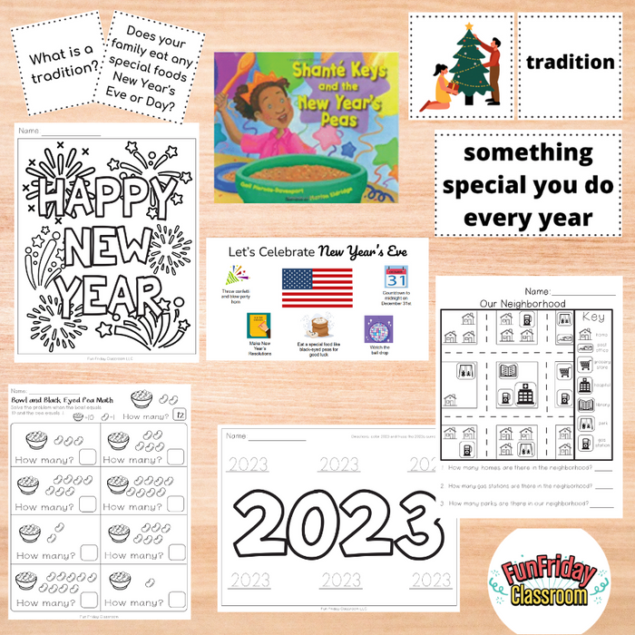Shante Keys and the New Year's Peas - Begin with Books - Fun Friday Classroom