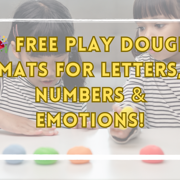 Free Play Dough Mats for Letters, Numbers & Emotions