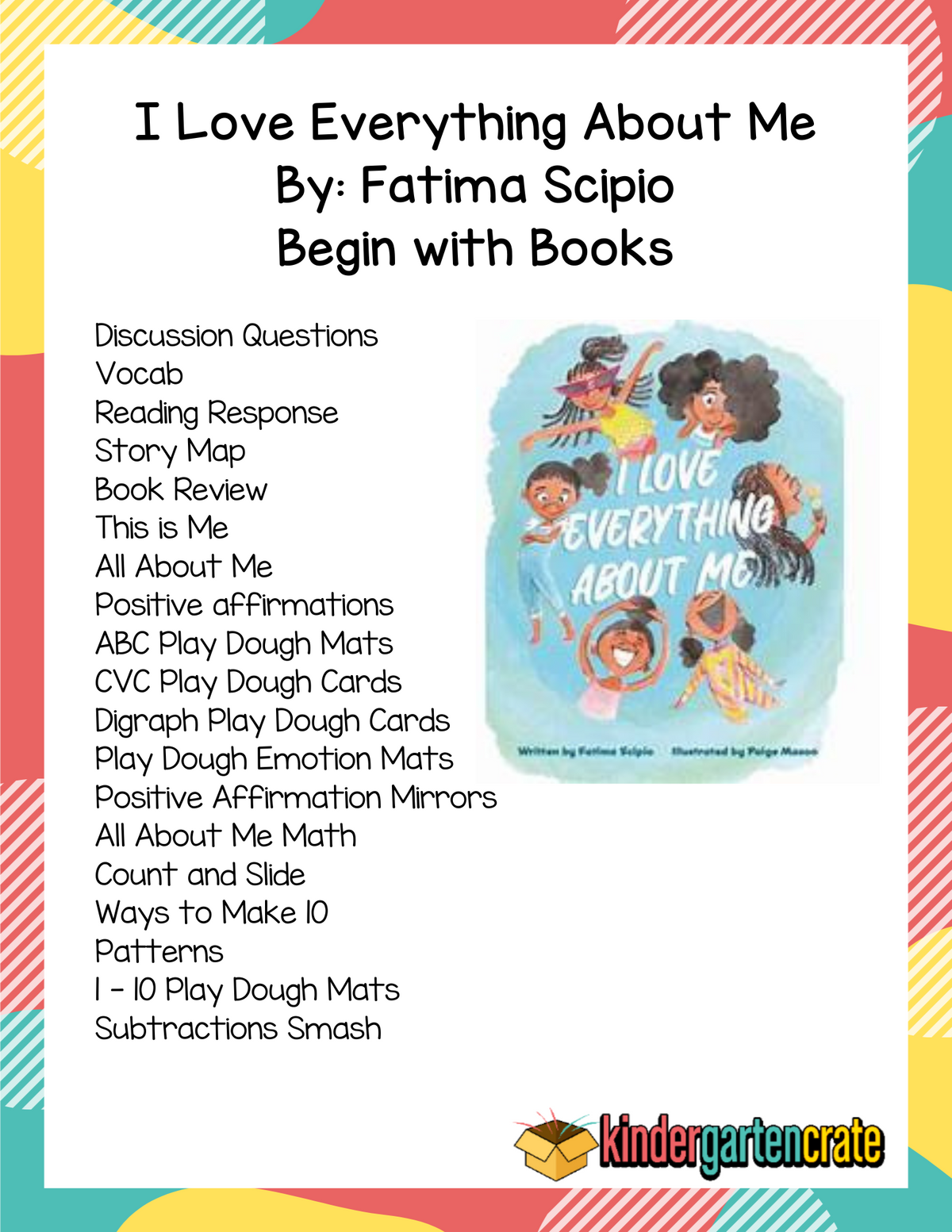 I Love Everything About Me - Begin with Books — Kindergarten Crate
