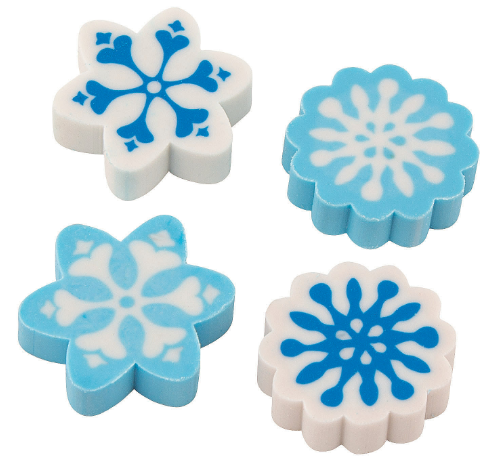 Snowflake Mini Erasers