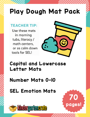 Play Dough Mats - Kindergarten Crate