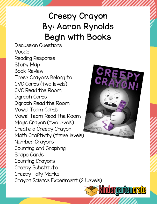 Creepy Crayon - Begin with Books - Kindergarten Crate