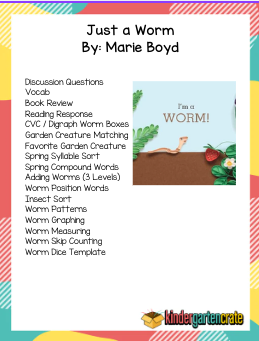 Just a Worm - Begin with Books - Kindergarten Crate