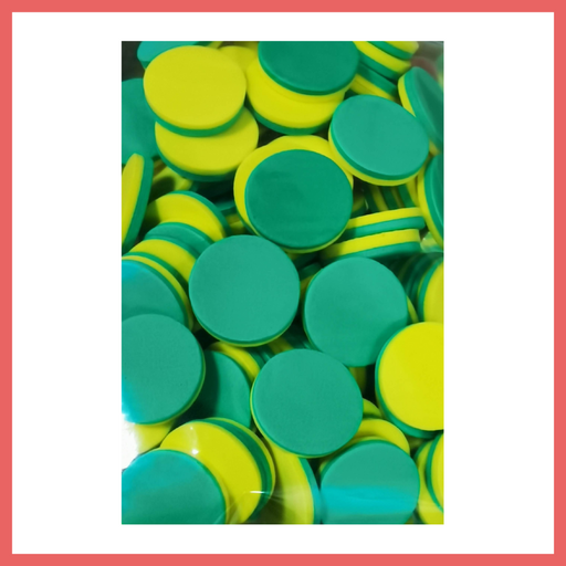 Double-Sided, Yellow / Green Foam Counters - 100 count - Fun Friday Classroom