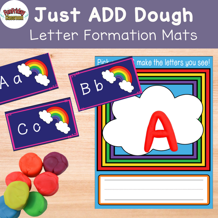 Letter Formation Mat - Rainbow Theme
