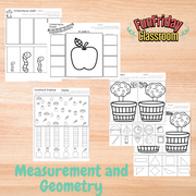 Apple Theme - Math Centers - Measurement and Geometry - Fun Friday Classroom