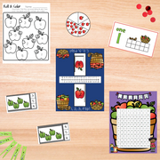 Apple Theme - Math Centers - Numbers and Counting - Fun Friday Classroom