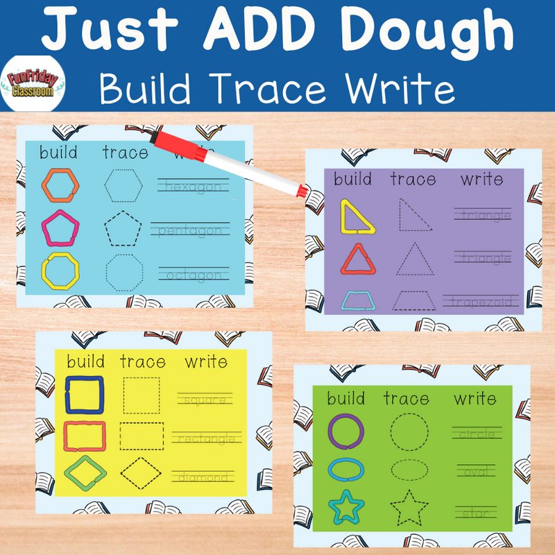Build Trace Write Mats - Book Theme - Kindergarten Crate