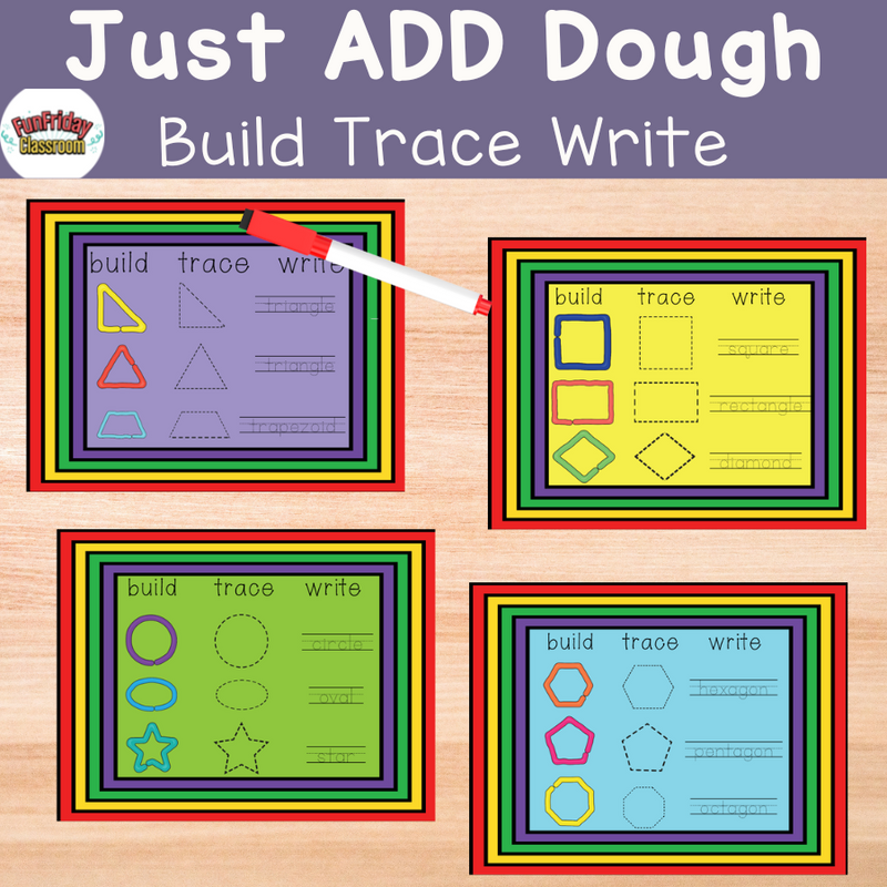 Build Trace Write Mats - Rainbow Theme - Kindergarten Crate
