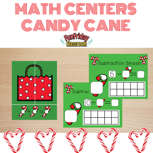 Candy Cane Theme - Math Centers - Addition and Subtraction - Fun Friday Classroom