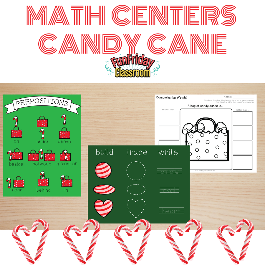 Measurement and Geometry Center Bundle - Candy Cane — Kindergarten Crate