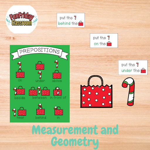 Candy Cane Theme - Math Centers - Measurement and Geometry Bundle - Fun Friday Classroom