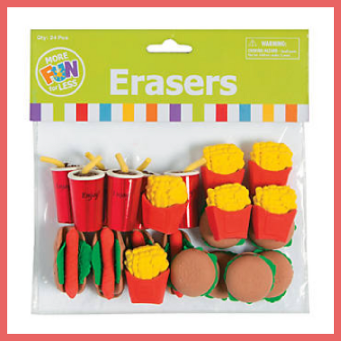 Fast Food Erasers - Fun Friday Classroom