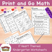 Heart Themed Print and Go Math - Kindergarten - Fun Friday Classroom