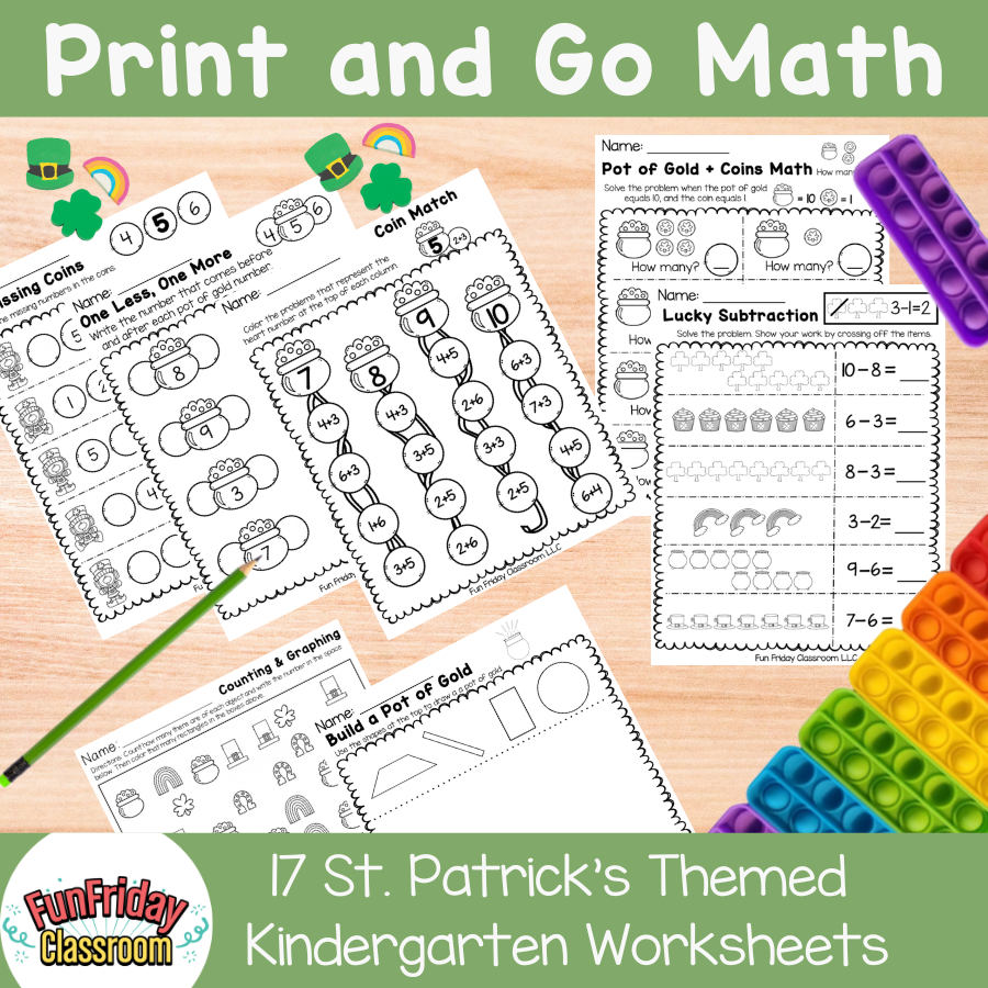 Print and Go Math - Kinder St. Patrick's Day — Kindergarten Crate