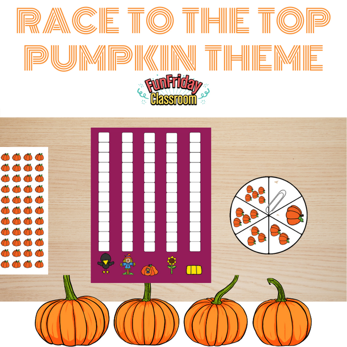 Pumpkin Race to the top Game - Fun Friday Classroom