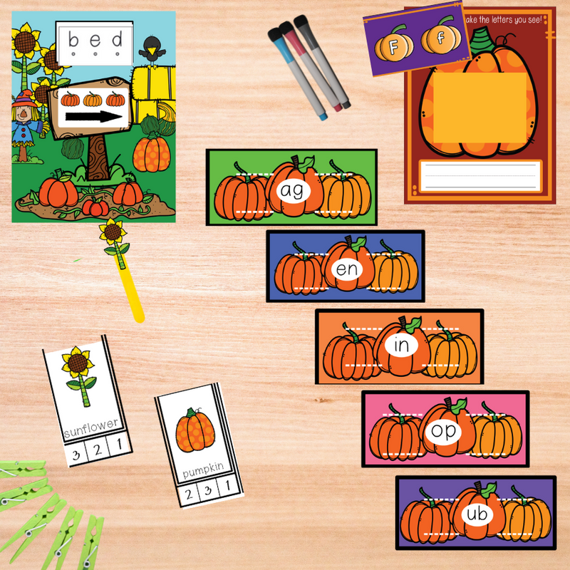 Pumpkin Theme - Literacy Centers - Fun Friday Classroom