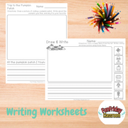 Pumpkin Theme - Literacy Centers - Fun Friday Classroom