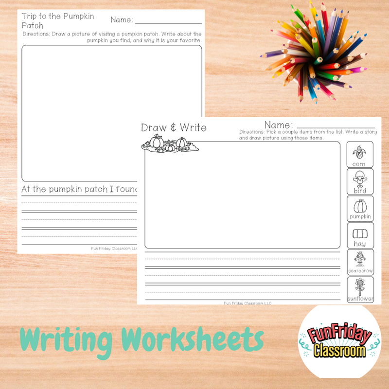 Pumpkin Theme - Literacy Centers - Fun Friday Classroom