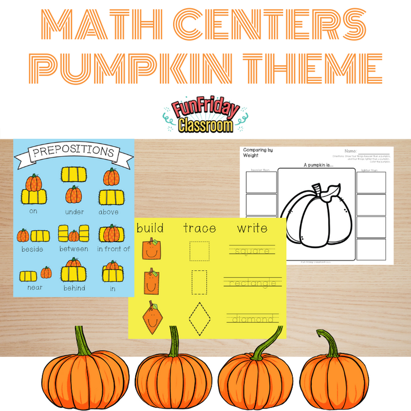 Pumpkin Theme - Math Centers - Measurement and Geometry - Fun Friday Classroom