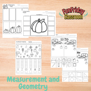Pumpkin Theme - Math Centers - Measurement and Geometry - Fun Friday Classroom
