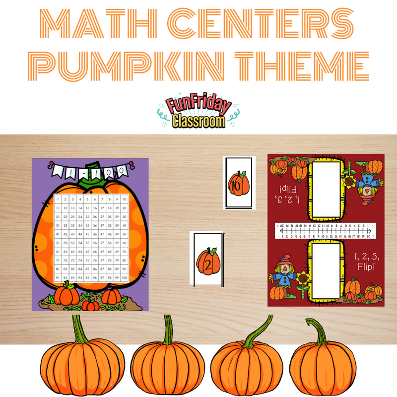 Pumpkin Theme - Math Centers - Numbers and Counting - Fun Friday Classroom