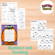 Pumpkin Theme - Math Centers - Numbers and Counting - Fun Friday Classroom