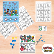 Snowflake Theme - Math Centers - Addition and Subtraction Bundle - Fun Friday Classroom