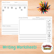 Snowflake Theme - Literacy Centers Bundle - Fun Friday Classroom