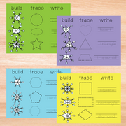 Snowflake Theme - Math Centers - Measurement and Geometry Bundle - Fun Friday Classroom