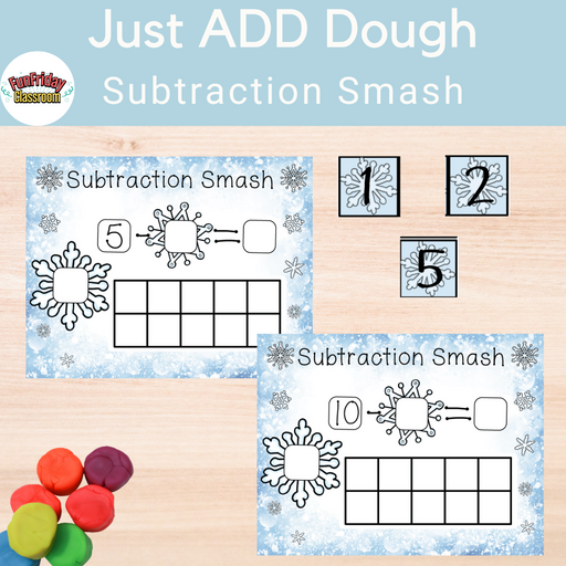 Snowflake Theme - Subtraction Smash - Fun Friday Classroom