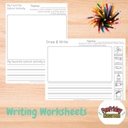 School Supply Theme - Literacy Centers - Fun Friday Classroom