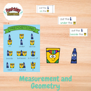 School Supply Theme - Math Centers - Measurement and Geometry - Fun Friday Classroom