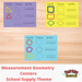 School Supply Theme - Math Centers - Measurement and Geometry - Fun Friday Classroom