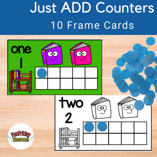 10 Frame Cards - Book Theme - Fun Friday Classroom