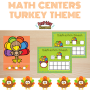 Turkey Theme - Math Centers - Addition and Subtraction - Fun Friday Classroom