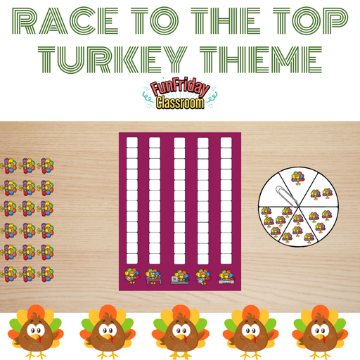 Turkey Race to the Top Game - Fun Friday Classroom