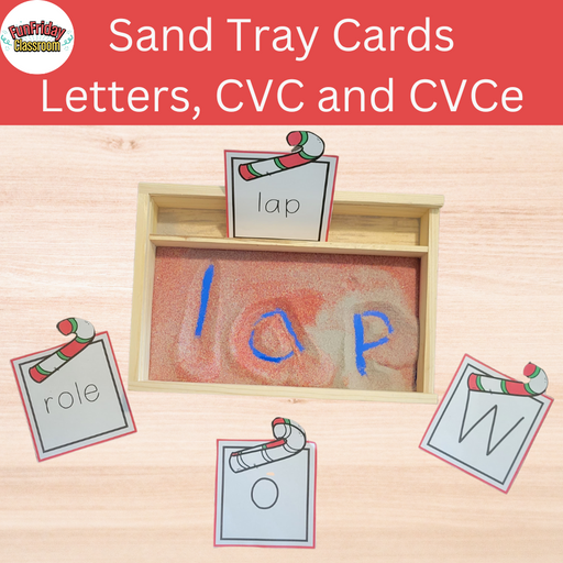 Candy Cane Sand Tray Cards - Fun Friday Classroom