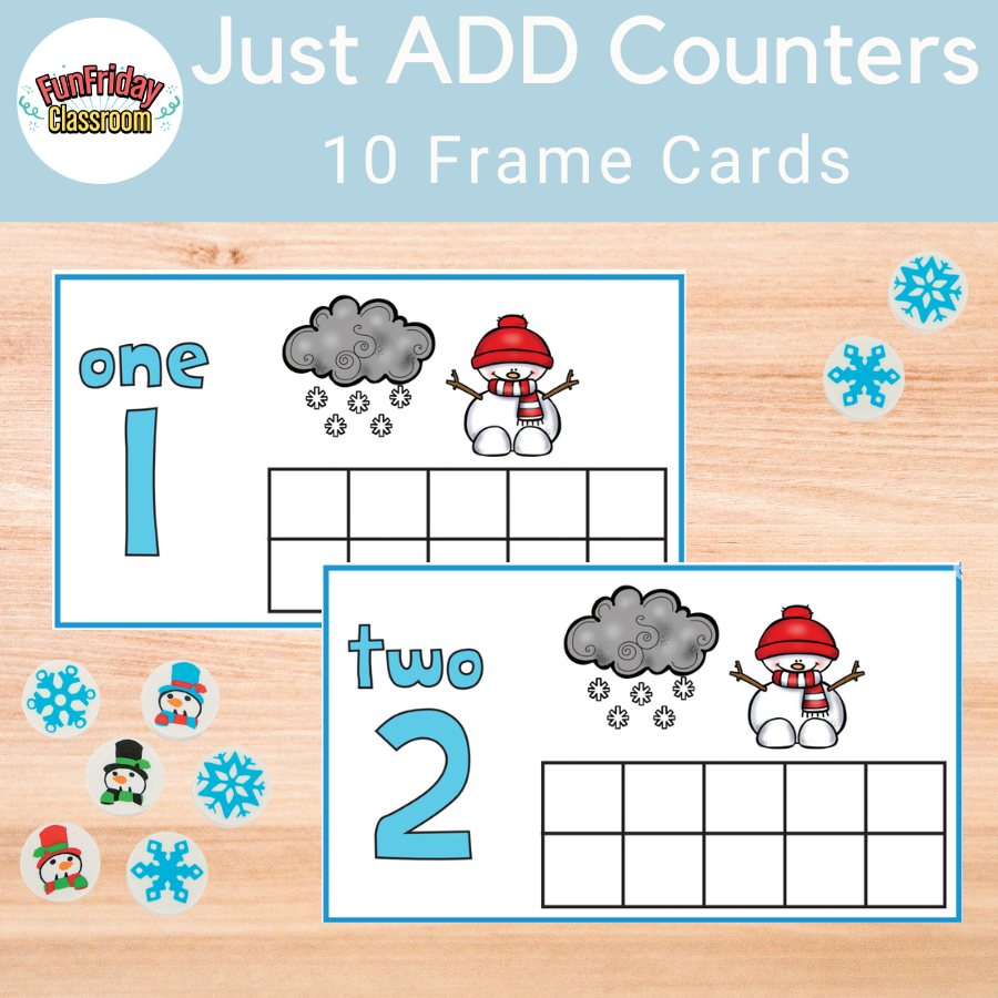 Mini Eraser Math Snowflakes Winter Centers