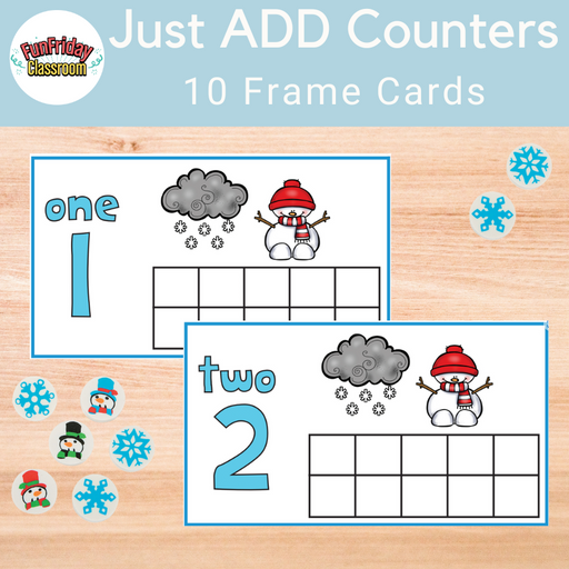Snowflake Theme - 10 Frames - Fun Friday Classroom